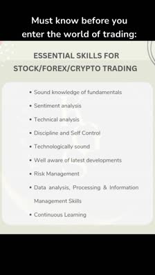 Must know before you enter the world of trading: